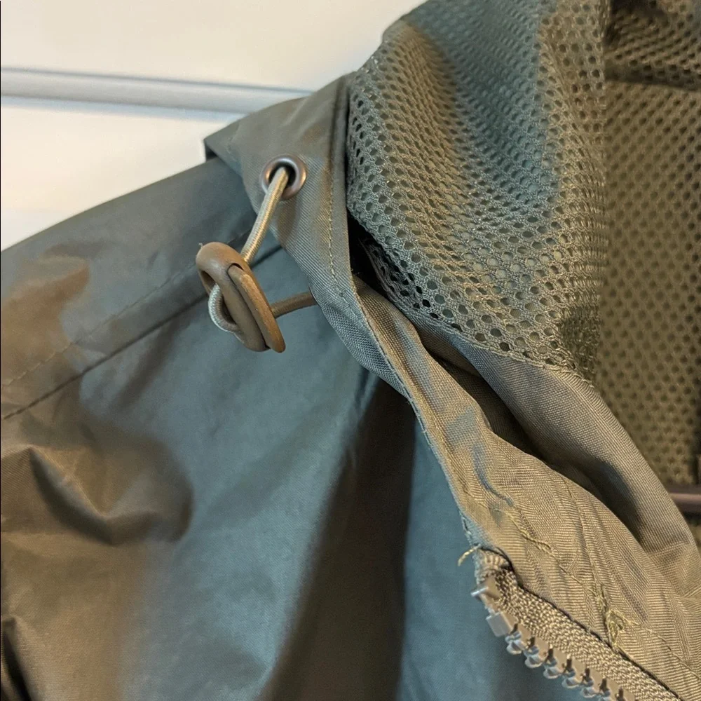 Men’s XXL Lightweight Hooded Windbreaker Jacket Green Full Zip - Picture 7 of 7